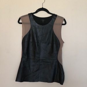 FATE Leather sleeveless Top